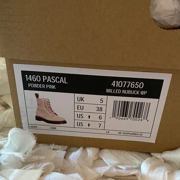 Dr. Martens Powder Pink Combat Boots - Picture 5 of 10